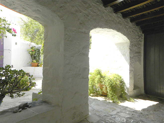Courtyard view from the living room